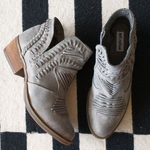 Grey Textured Booties